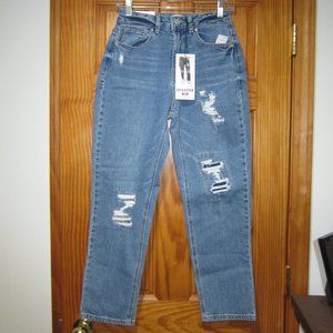 Vanilla Star Rip & Repair Mom Super High Rise Jeans Women's Juniors 3 or 13 NEW